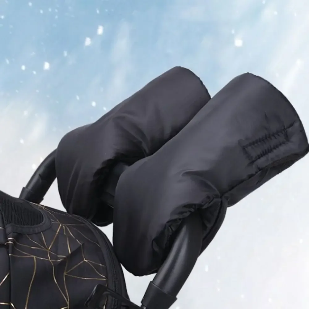

Stroller Accessories Warm Fur Pushchair Fleece Hand Cover Waterproof Thick Push Chair Glove Universal Stroller Gloves Stroller