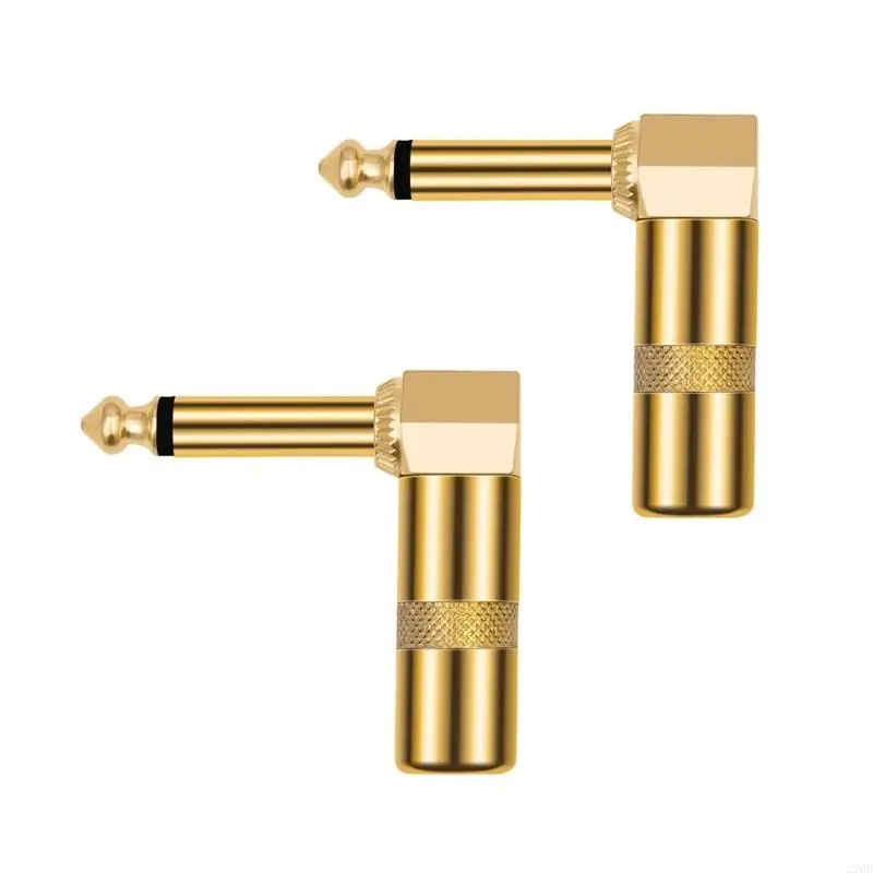 270b 2pcs 6.35mm Mono Solder Plugs DIY Slabs Clops 1/4inch COUNTIRS