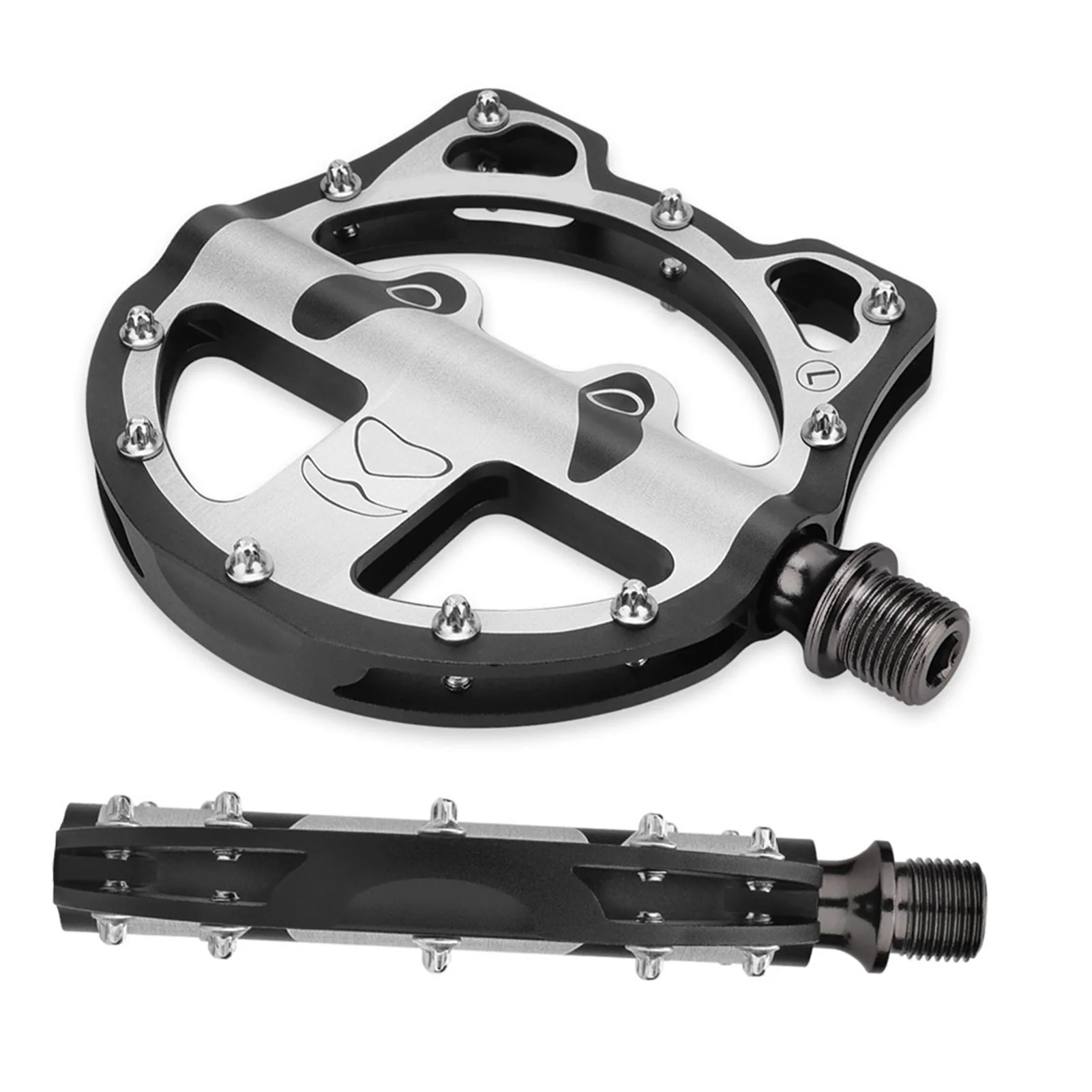 دواسات الدراجة من سبائك الألومنيوم CNC مناسبة مع دبابيس مضادة للانزلاق لدواسات الدراجة الجبلية على الطرق من سبائك الألومنيوم #6