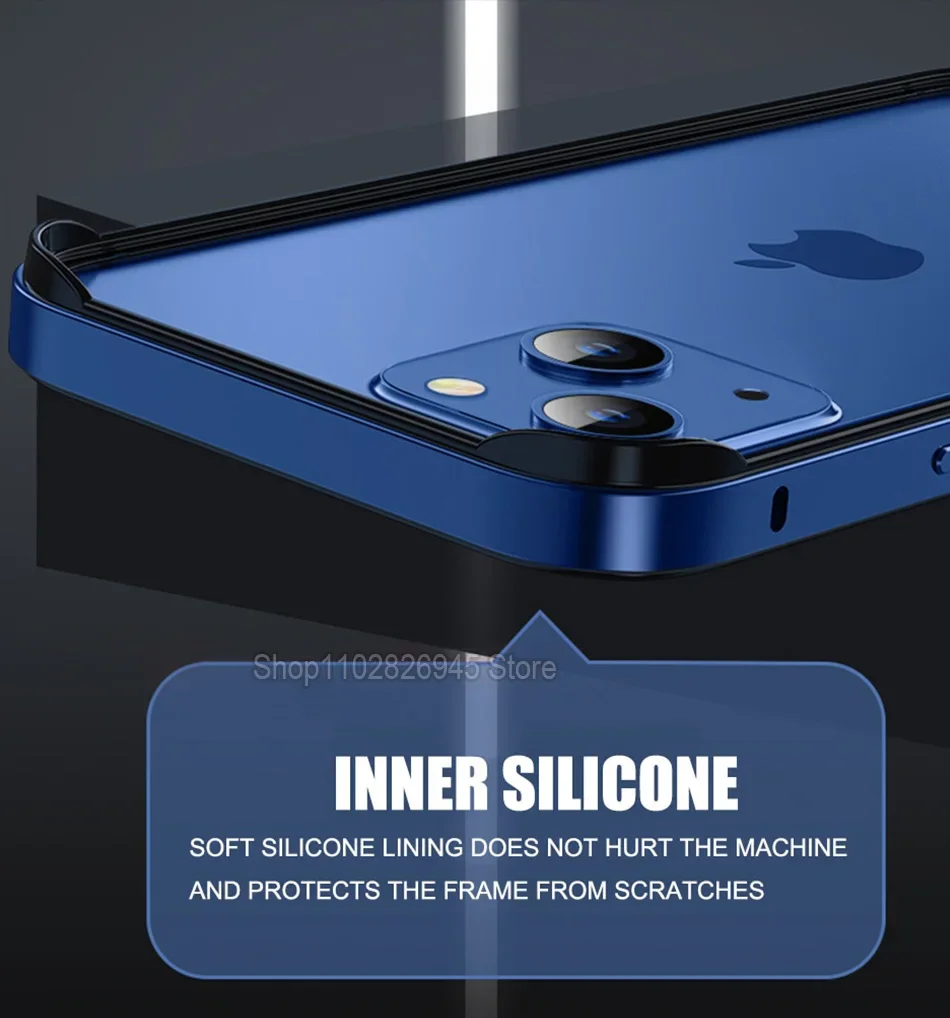 Hybrid Silicone Frame Aluminum Metal Phone Case For iPhone 16 15 14 13 12 Pro Max Better Heat Bumper
