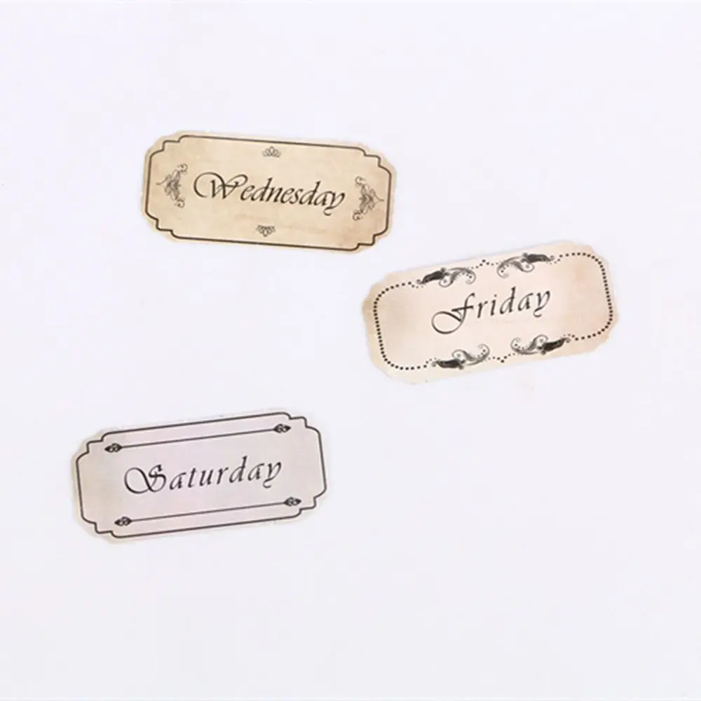 Briefpapier Sticker DIY Notebook Sticker Woord Nummer Vintage Afdichting Sticker Album Stickers