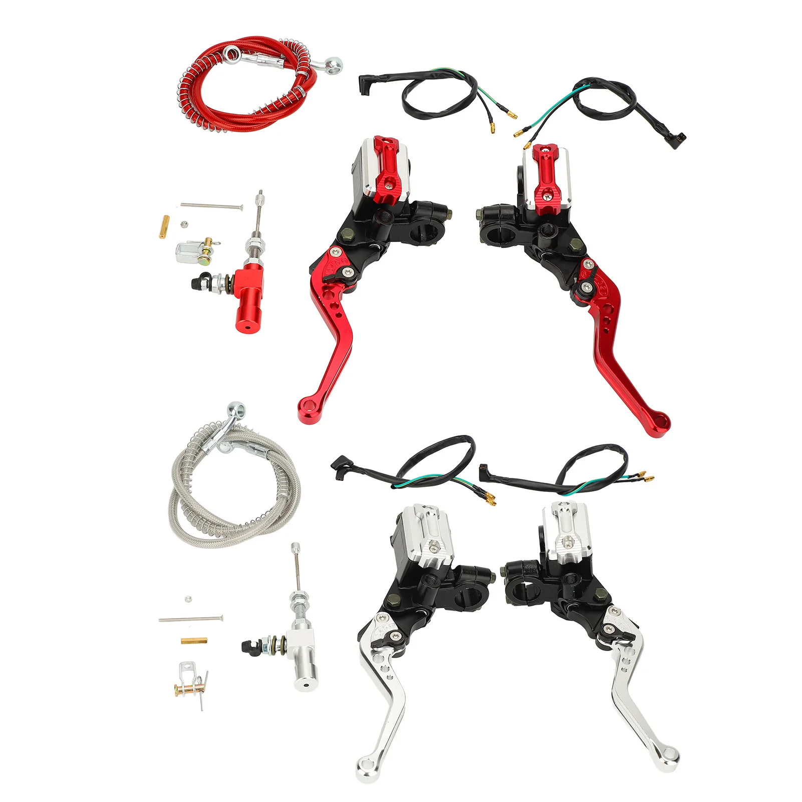 

Тормозной рычаг сцепления мотоцикла, стильный комплект главного тормозного цилиндра мотоцикла из алюминиевого сплава для тормоза руля 22 мм