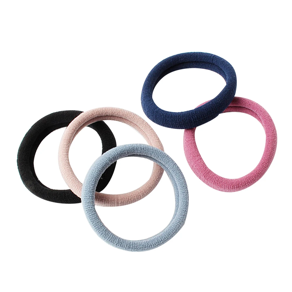 

50pcs Elastic Tie Band Chic Women Hair Ring For Daily Wear Ponytail Holder Hair Accessories Random Color