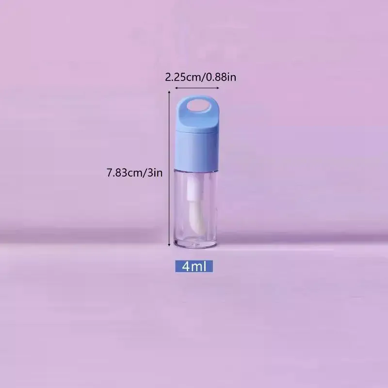 1 قطعة عصا فرشاة كبيرة لطيفة شفافة 4 مللي أنبوب ملمع الشفاه البلاستيكي حاوية ملمع الشفاه الفارغة #6