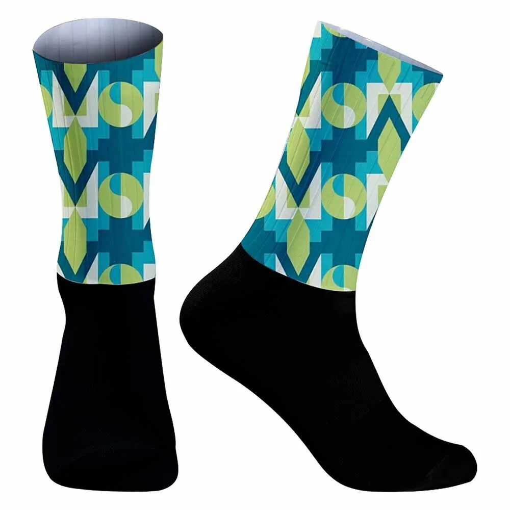 질감 크리 에이 티브 태극권 패턴 남성용 스포츠 사이클링 양말, 남여 공용, 내구성, 땀 흡수성, 통기성, 자전거 선물