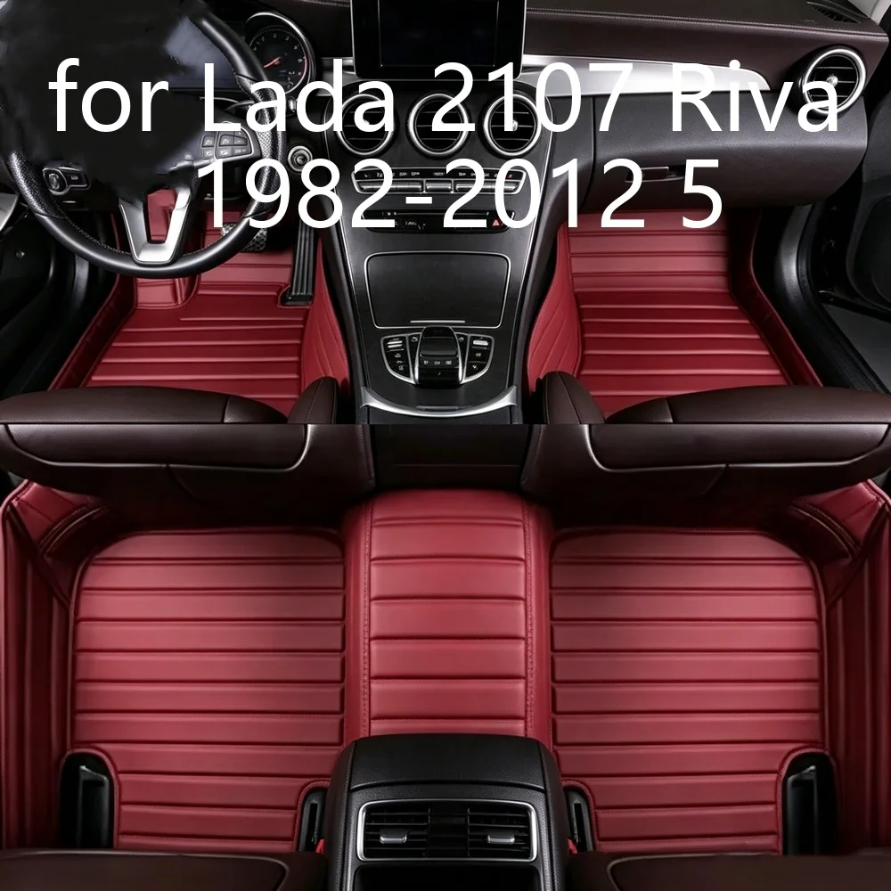 Luxuriöse Maßgefertigte Autofußmatten für Lada 2107 Riva 1982-2012 5-Sitzer, strapazierfähige TPE-Gummimatten, wasserdicht, rutschfest, Innenraumschutzmatten 26S798