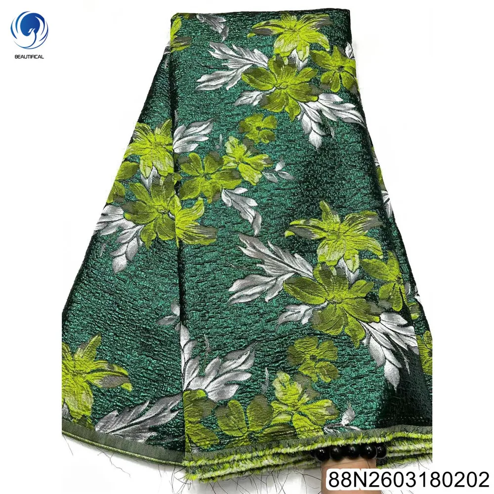 

2026 New Style Flower Design, High-quality Nigerian African Jacquard Comfortable Lace, French Wedding Fabric 88N26031802