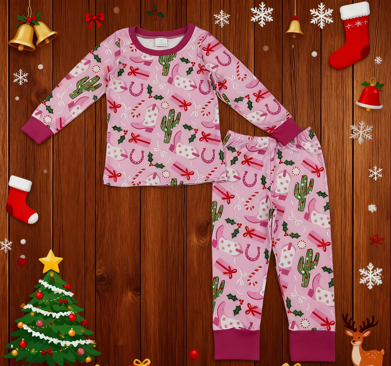 

Z1101-08 GLP1783 Детская рождественская одежда, топ с длинными рукавами и штаны, комплект детской эксклюзивной одежды