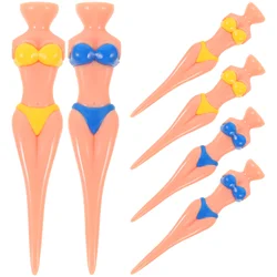 Golfs Tees Golfs Pegs Stands Golfing Spikes Professional Golfs Tees Plastic Holders Bikini Woman Training Golfing Supplies