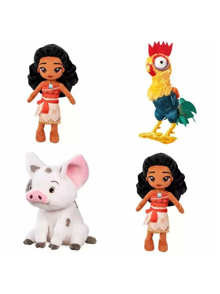 Disney moana plushes boneca anime porco princesa frango animais de pelúcia cama quarto ornamento