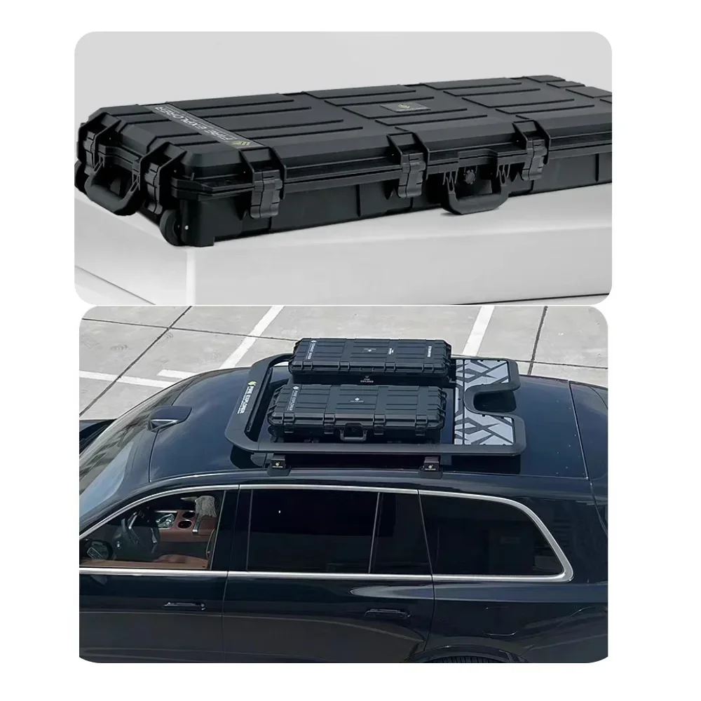 2024 New Design SUV 4X4 Offroad Car Part Plastic Waterproof Travel Storage Box Universal Car Roof Luggage Box Roof Top Cargo Box