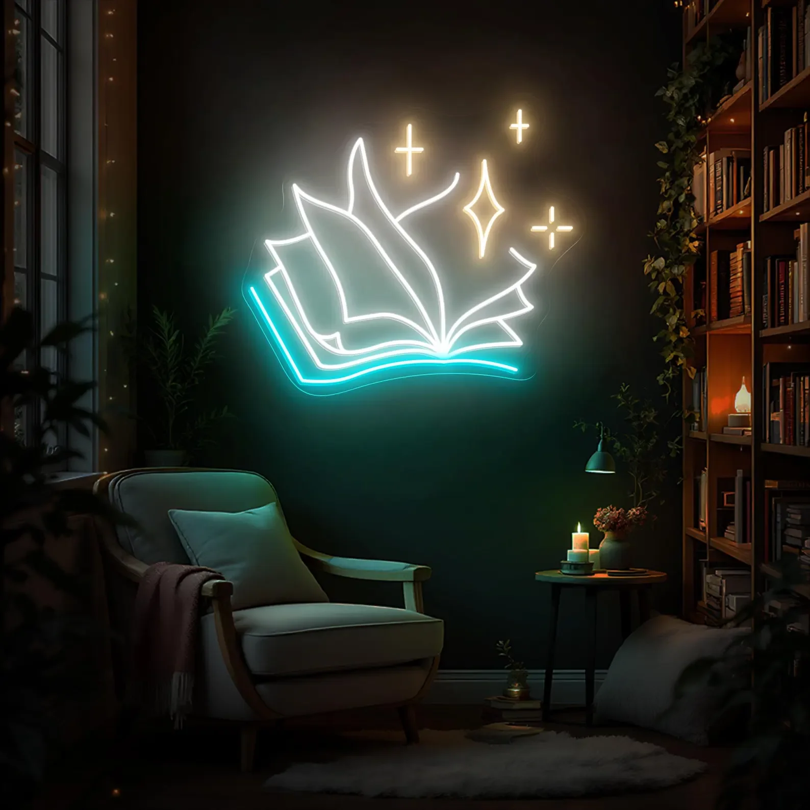 

Book NeonSign,Reading Lover LED Light,Bookstore Wall Art,Library NeonSign,Gift for Bookworms,Business Neon Sign,Custom Neon Sign