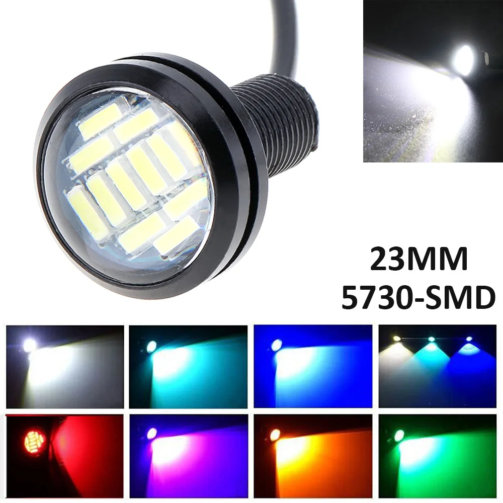 

1pc 23mm Eagle Eye 12 LED 4014 12SMD 12V Car Fog DRL Daytime Running Light Bulbs Backup Reversing Parking Signal Fog Lamp