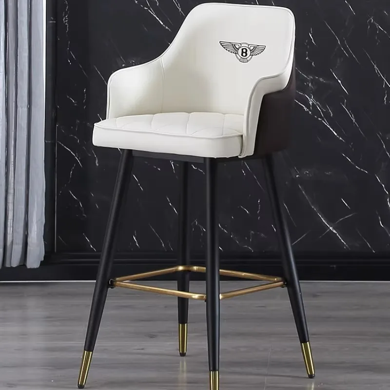 Chaise de Bar de luxe légère, style nordique moderne, à dossier haut, design confortable, meubles de Salon Barkrukken