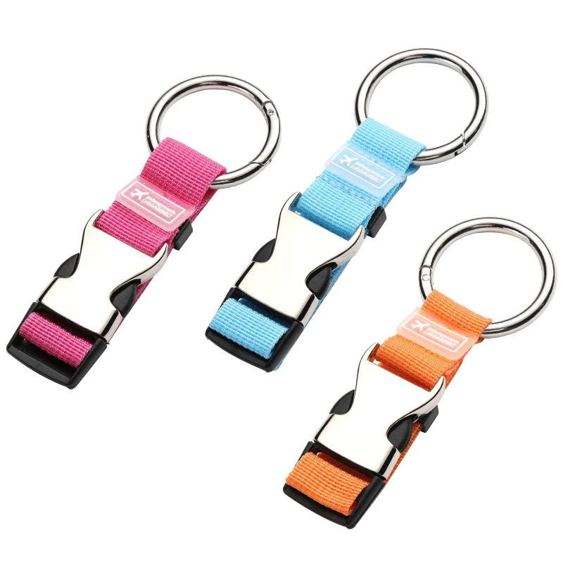 Reisegepäckgurt, tragbarer Befestigungsgurt, Metall-Federclip, verstellbarer Nylon-Rucksack-Befestigungsclip, Gramm-Fixierer, Handtaschenhaken-Gurt – Detail 6