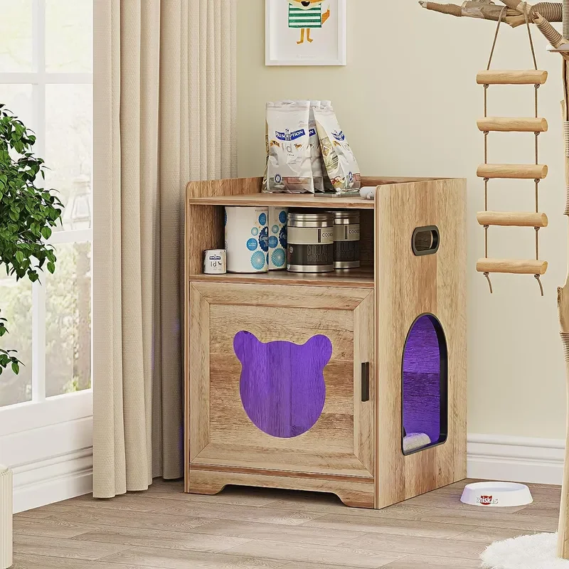 Wooden Cat Nest Bedside Table Pet Furniture Integrated Cabinet  Type Storage Cabinet  House  Villa Manufacturer