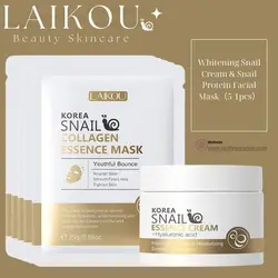 Mascarillas faciales de proteína de caracol/crema Facial de caracol hidratante, blanqueamiento, mascarilla Facial antienvejecimiento, cuidado de la piel brillante, Cosméticos Coreanos