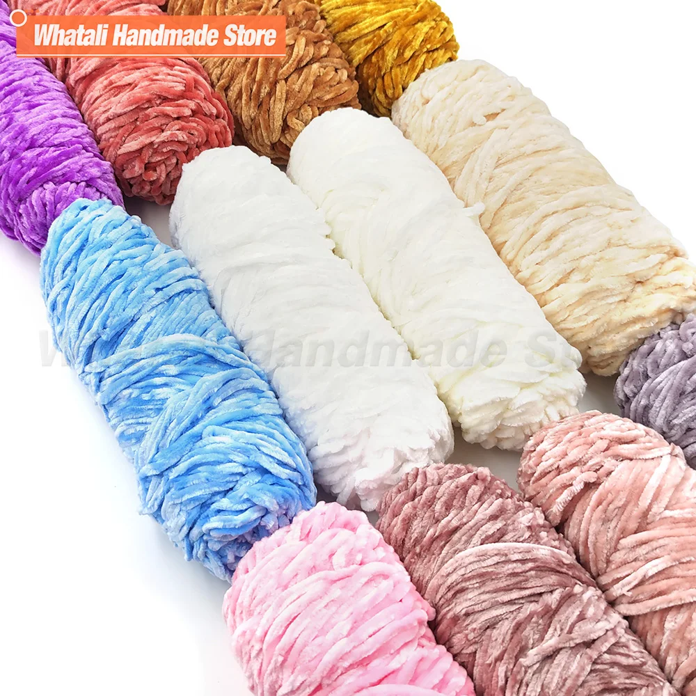 1pcs 100g Chenille Yarn Velvet Yarn Warm Soft Crocheting Knitting Sewing Thread For Scarf Sweater Gloves Handbags DIY Crafts