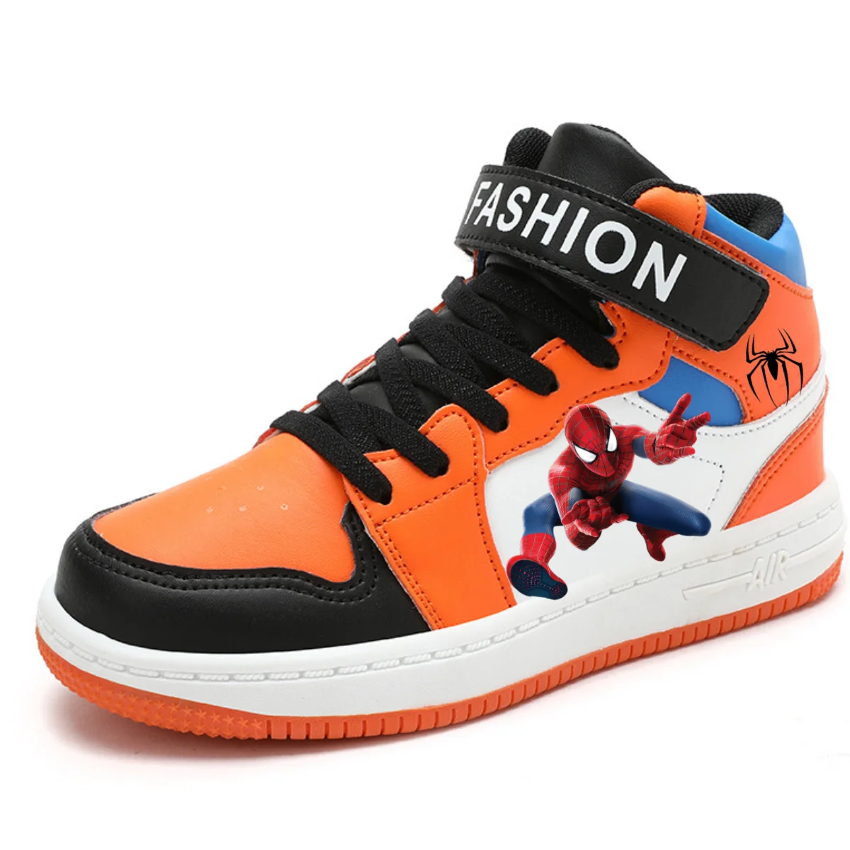 Kids Stitch Shoes Anime High-top Sport Shoes Disney Cartoon Mickey tennis Shoes SpiderMan Basket Shoes Boys Casual Sneakers