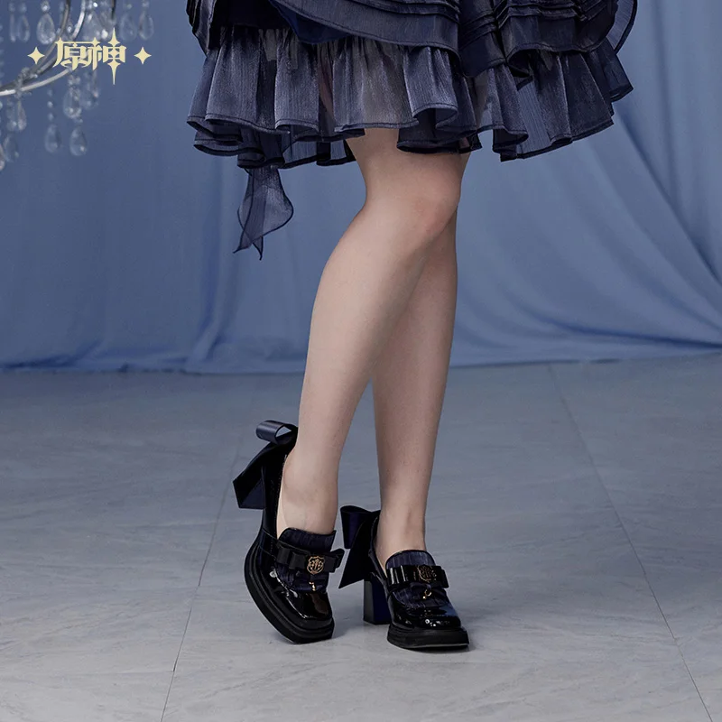Furina Schuhe Spiel Genshin Impact Offizielles Thema Impression Serie Focalors Splicing Loafer Lolita JK Schuhe Cosplay Doujin Geschenke