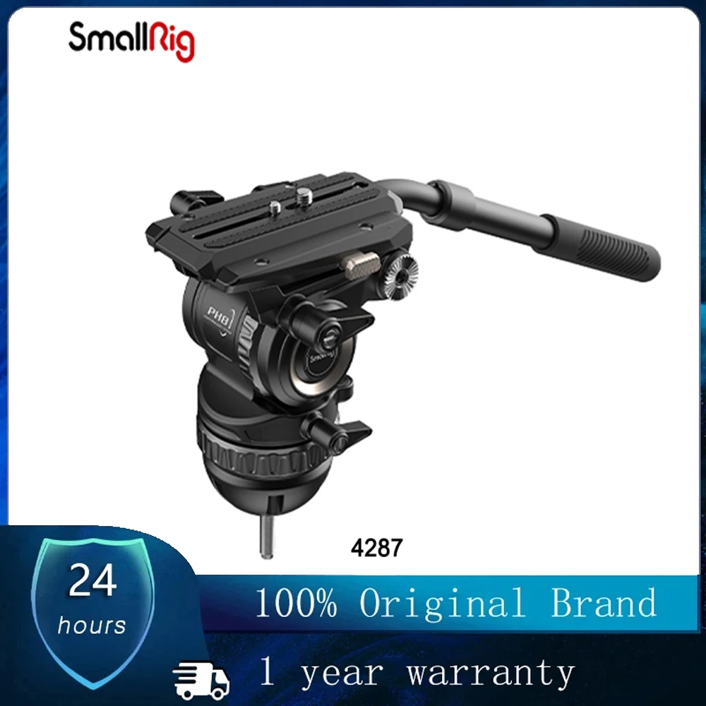 

SmallRing Professional Dynamic Balance Hydraulic Fluid Head PH8 4287, Panoramic Damping Rocker Arm Gimbal Camera Accessories