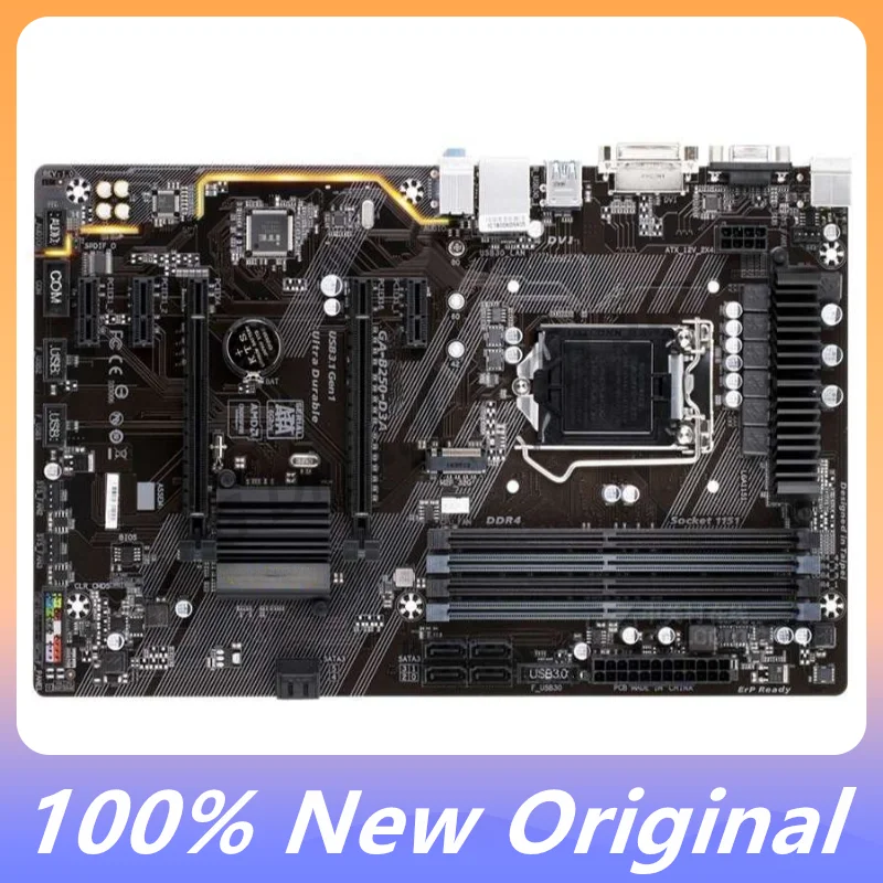 100% Original Testing Ga-b250-d3a Motherboard Lga 1151 Ddr4 64gb M-atx Sata Iii Usb3.0 Desktop Computer