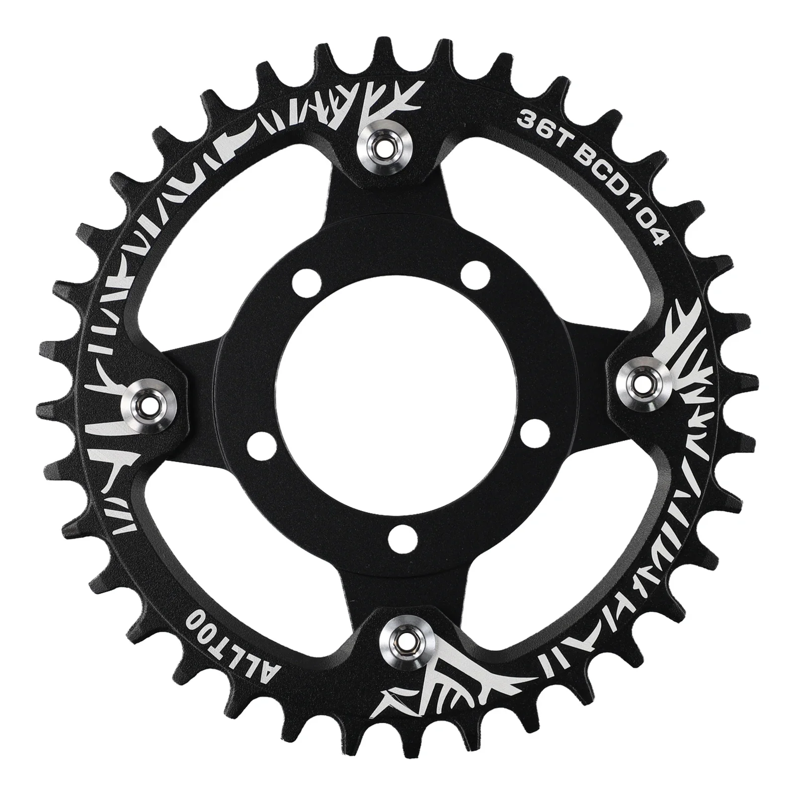 E-Bicycle Chain Ring Offset Correction Aluminum Alloy Ebike Chainring Crankset For Bafang BBS01 BBS02 E-bike 104BCD Chainring