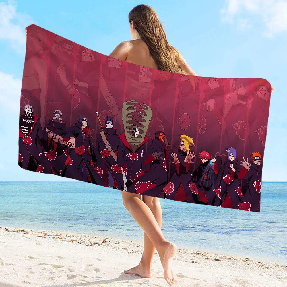 A-Akatsuki Anime Microfiber Beach Towel Absorbent Quick Dry Soft Yoga Swimming Resort Mountain Climbing Towel