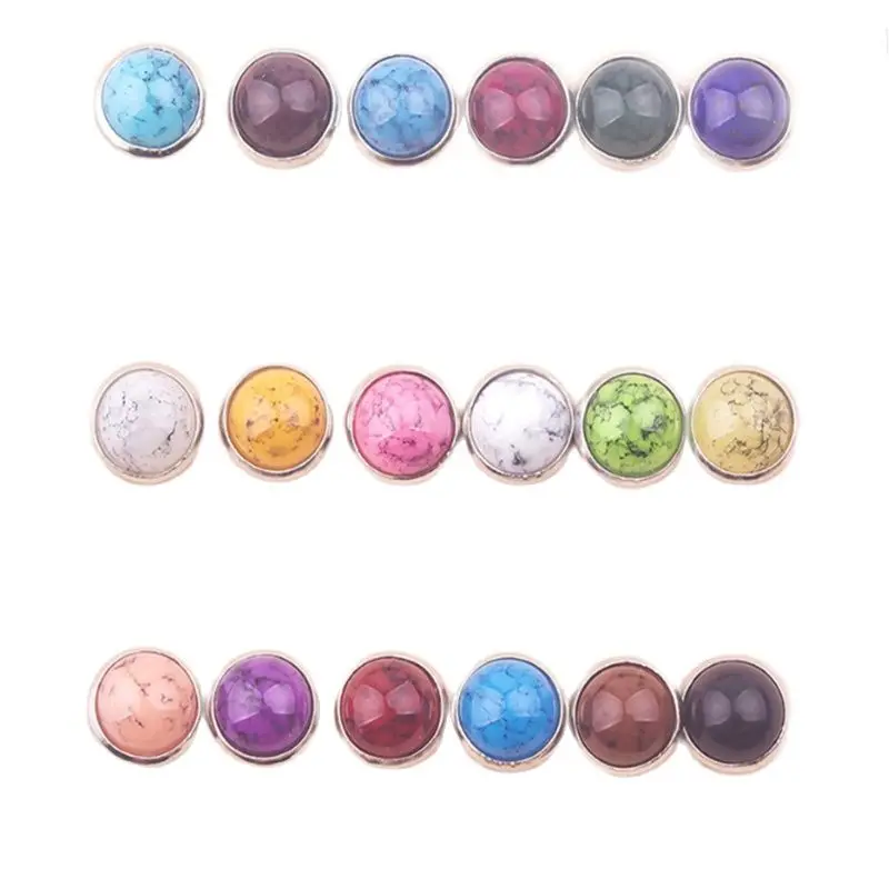 Colorful Artificial Gem Mushroom Rivets Cap Stud For Bag Hat Shoe Clothes Leather Chocker Decoration DIY Craft Accessories