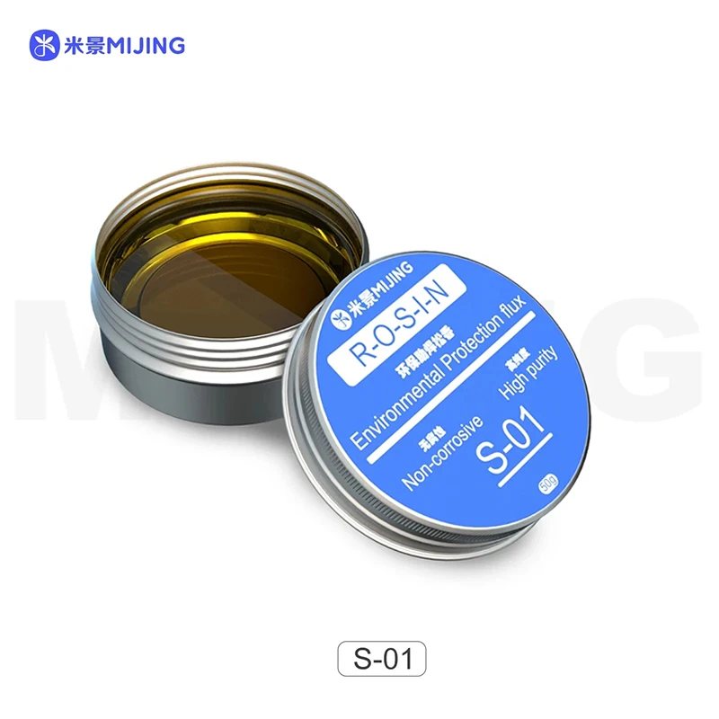 Mijing 50g S-01 T-01 Environmentally Friendly Soldering Rosin Flux Suitable for Soldering Flux Preventing Oxidation Rosin Tools