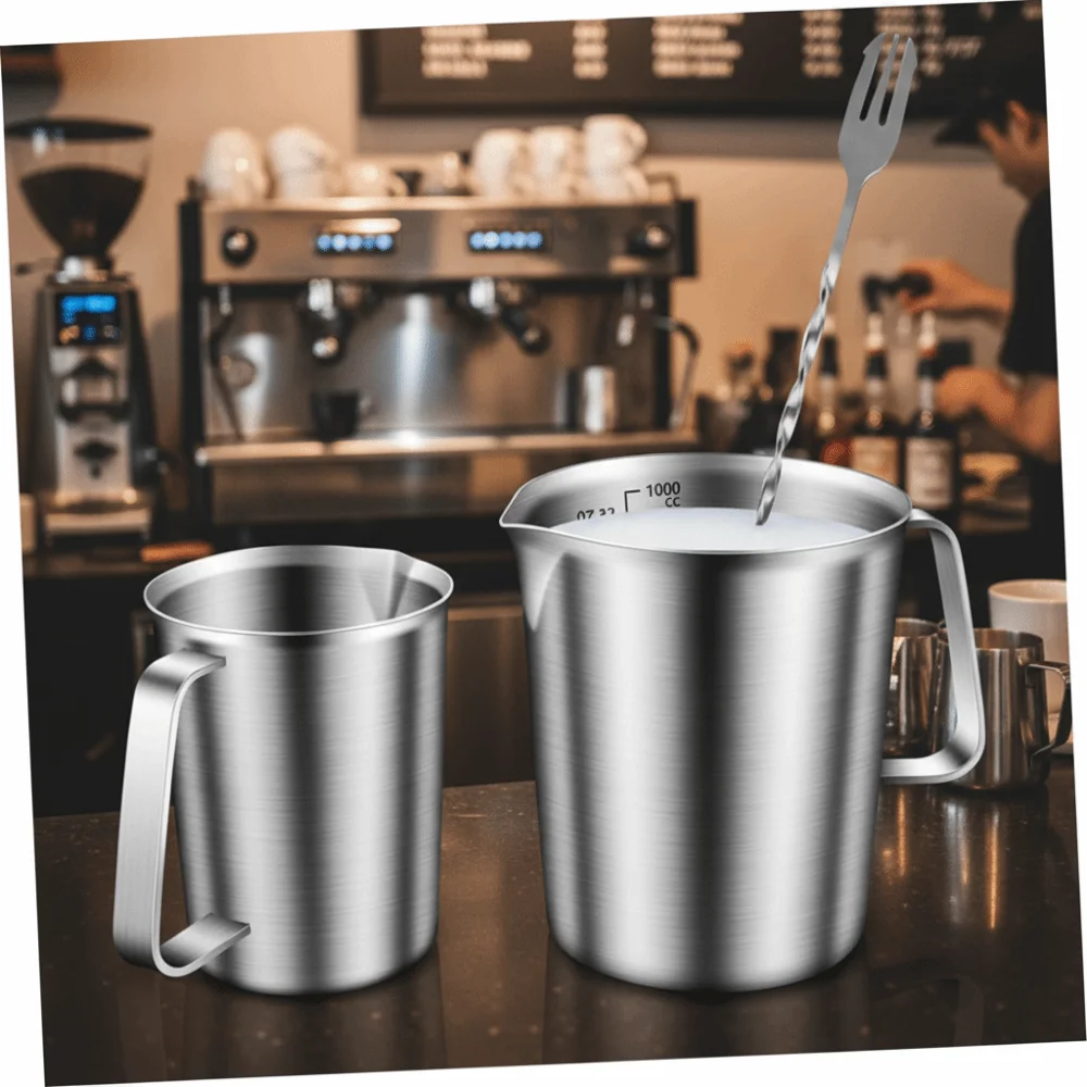 

Чашка из нержавеющей стали 500/1000/1500/2000 мл большой емкости с внутренней шкалой и ручкой, чашка для заваривания чая с молоком, домашней кухни