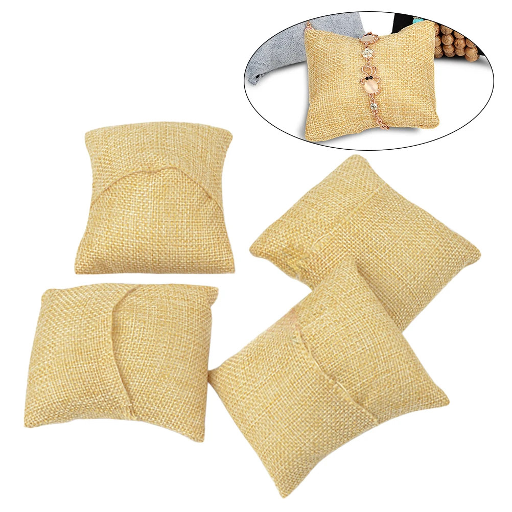 

6 шт., подушка для браслета, подставка для ювелирных изделий, устойчивая основа для часов, браслет-цепочка, органайзер для коллекции ювелирных изделий, декоративная подушка