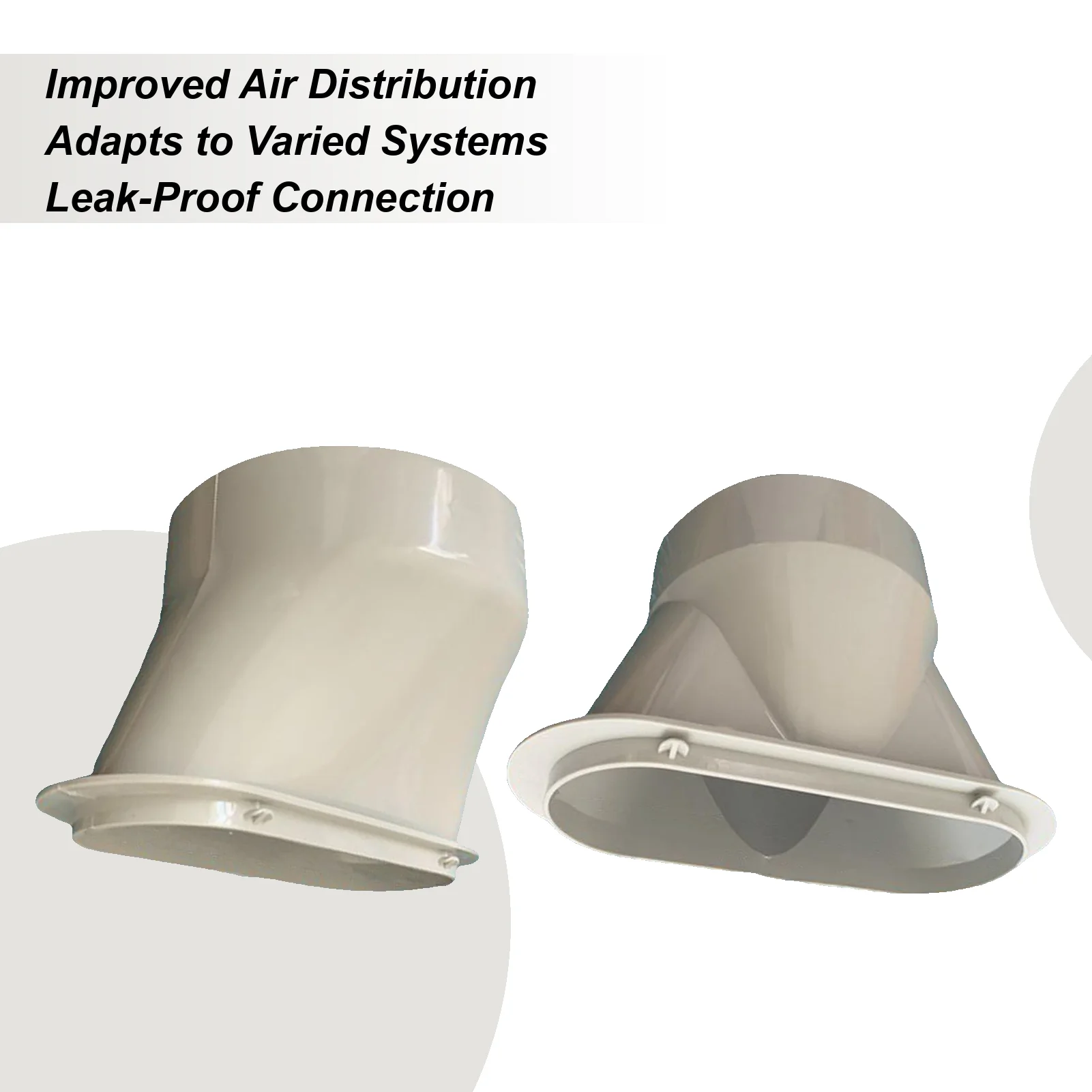 

Air Conditioner Exhaust Hose Adapter Flat AC Vent Hose Connector Multi-Functional Air Conditioner Vent Tube Replacement Fitting