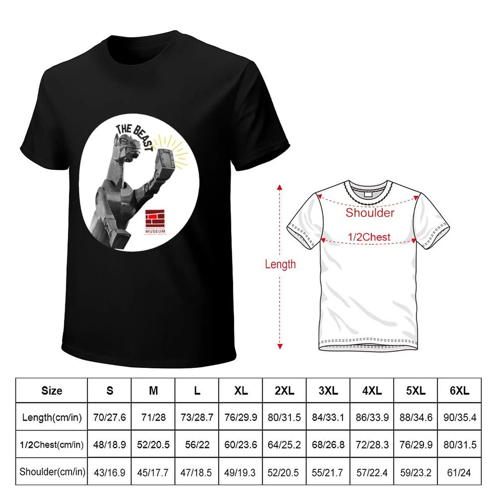 The Maple Ridge Beast T-Shirt Creative Graphic Tee Shirt