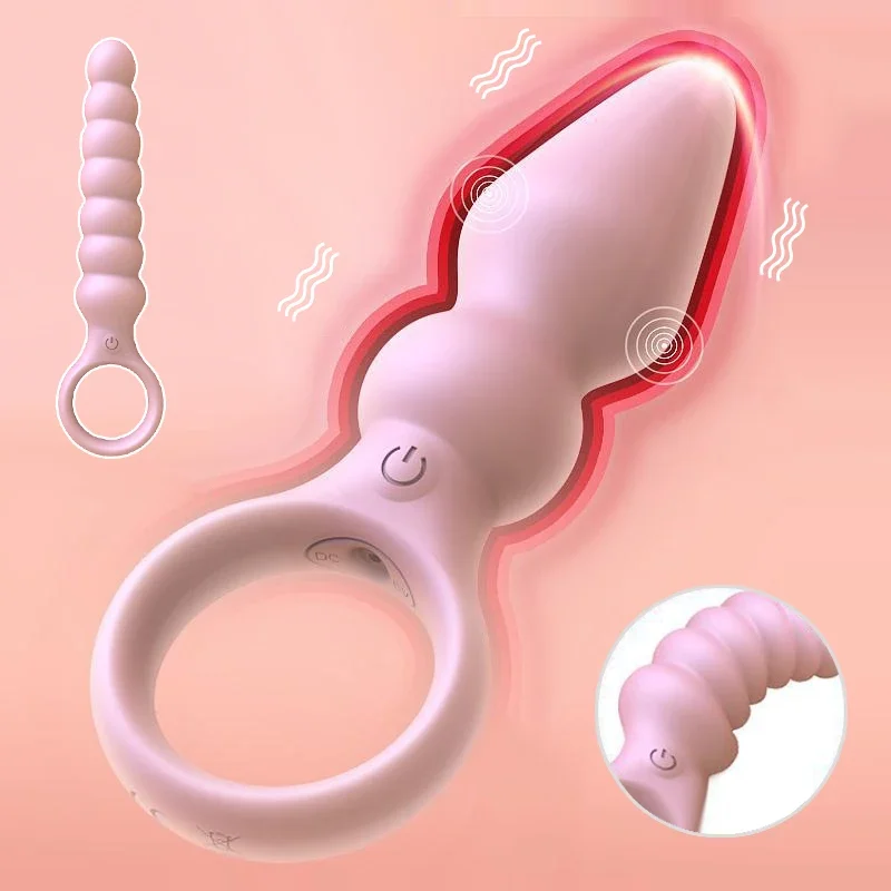 Anal Plug Pull Beads USB Rechargeable Vibrating Anal Plug Male and Female Masturbators Prostate Massager Adult Erotic Sex Toy 18