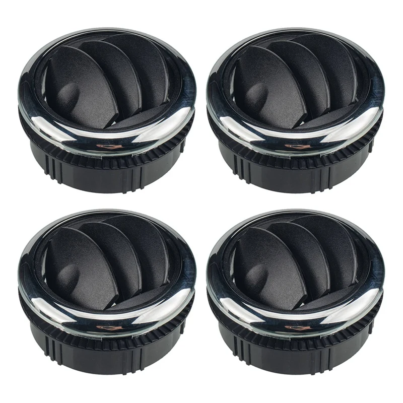 4X Knob Style 75MM A/C Air Conditioning Outlet Vent (Φ 87 / 75/22Mm) For RV Bus Car Boat