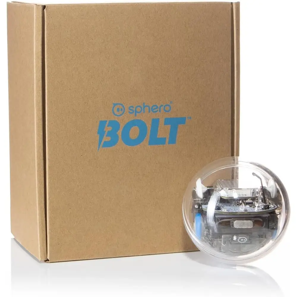 Sphero Bolt: Robot AI i programator dla dzieci od 8 lat - Nauka programowania z rysunkiem, klockami, JS, Python - Sensoryczny, Matryca LED, Wytrzymały i wodoodporny