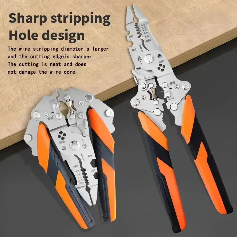 

1pc Electrician Wire Stripper Multifunctional Pliers Stripping Crimping Nozzle Plier Cutters Crimper Cable Peeler Twisting Tool
