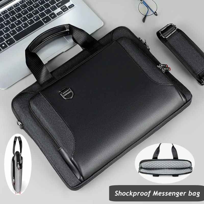 Shockproof Messenger Laptop Bag 13.3,14,15.6,17.3 Inch,Briefcase Man Lady Shoulder Case For Macbook Notebook Computer DropShip