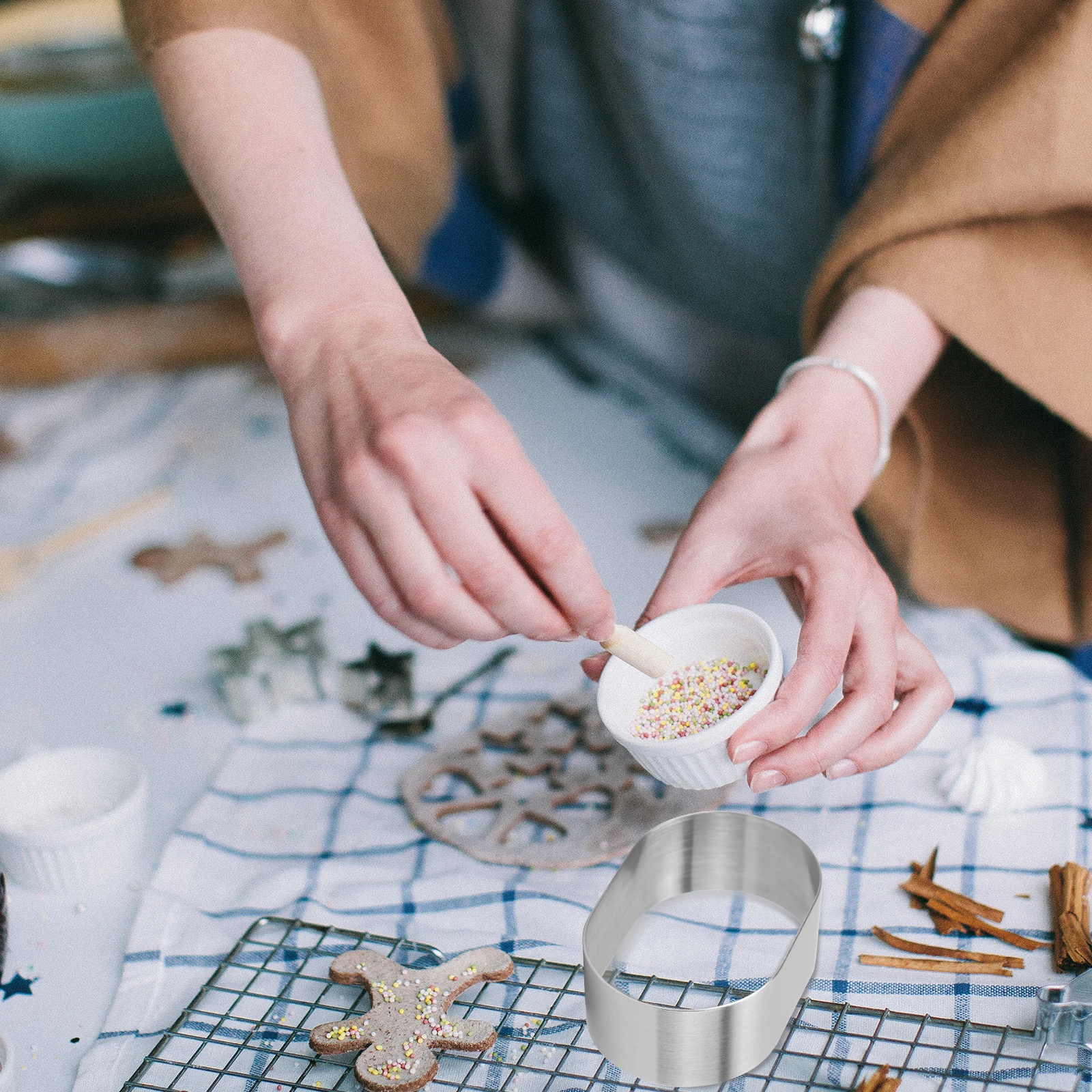 

Stainless Steel Oval Cake Mold Mousse Ring Baking Tool For Pastry Dessert Cutting Reusable Non-Stick Cookie Cutter Kitchen