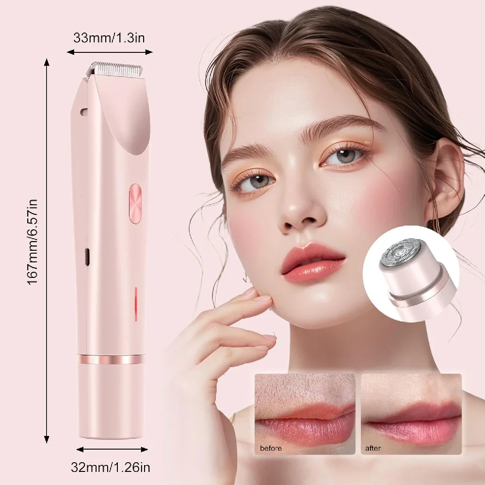 Woman Double Head Electric Shaver Dual Purpose Female Razor Body Epilator Leg Underarm Bikini Electric Hair Remover Trimmer