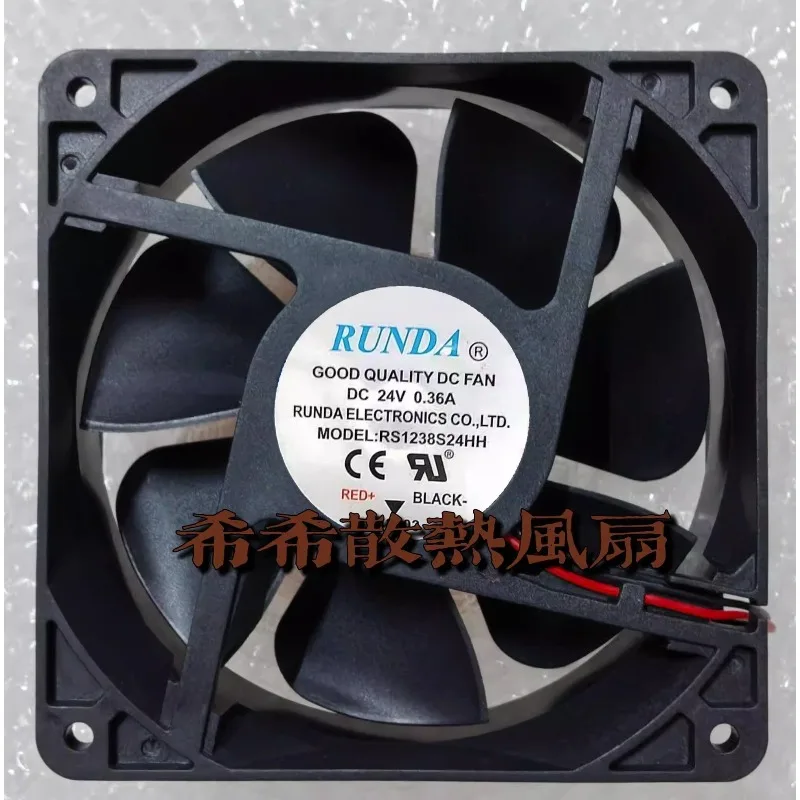 Cooler Fan for RUNDA RS1238S24HH 24V 0.36A 12038 Ball Bearing Fan12038 120 * 120 * 38mm