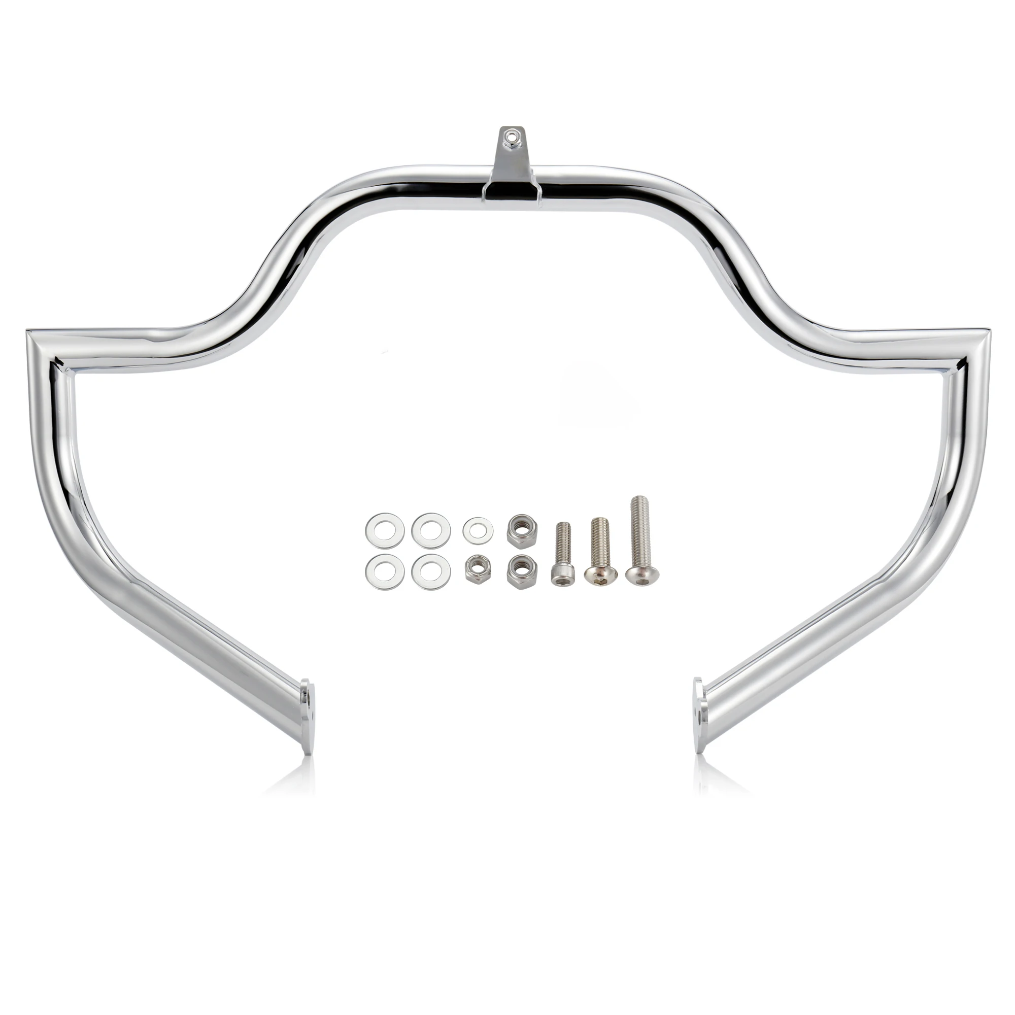 

1.5" Fat Engine Guard Mustache Crash Bar for Harley Touring Road King Street Glide Electra Glide Trike 2009-Up