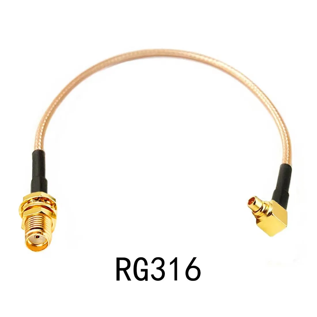 10PCS WiFI Antenna Extension SMA  Female Nut Jack To MMCX Male Plug Right Angle Pigtail Cable Adapter  RG316  15CM
