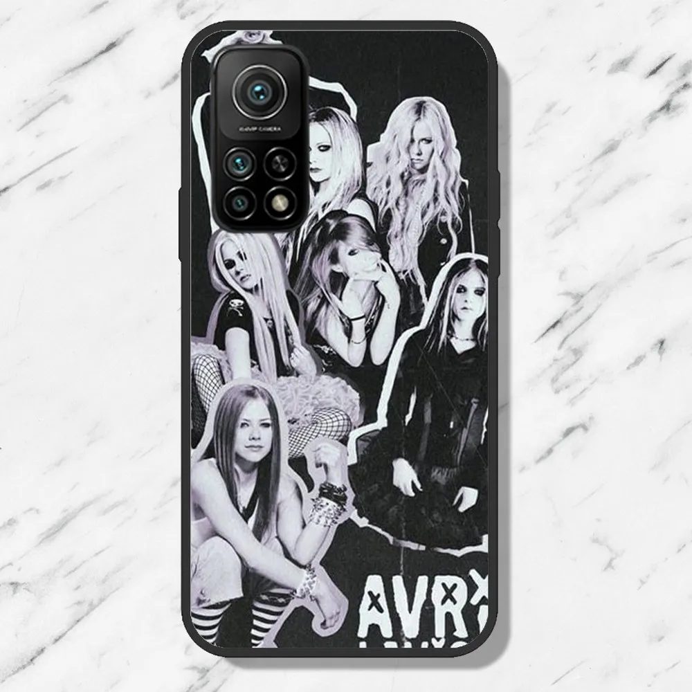 Singer A-Avril L-Lavigne Phone Case For Xiaomi 12U 12pro Redmi 6 6A 7 7A K40pro Note8 Note9 Black Shell