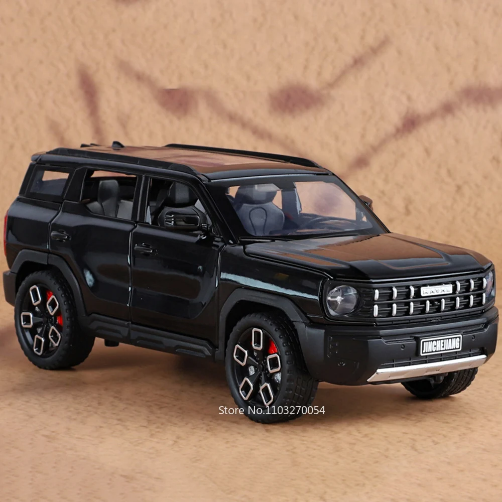 1:24 Haval X-DOG LX600 Alloy SUV Car Model Toy Doors Opened Sound Light Pull Back Front Wheel Steering Vehice for Friend's Gifts