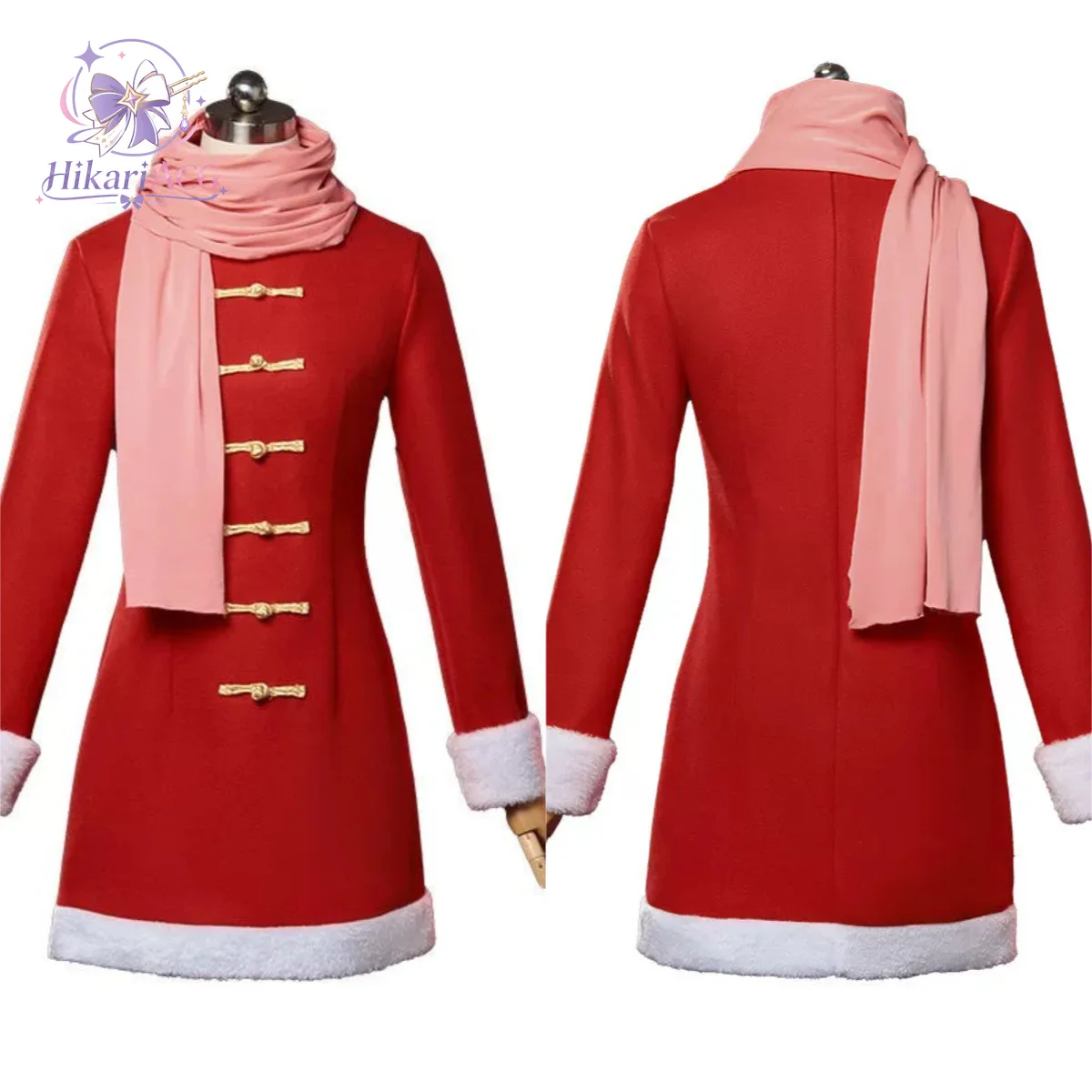 Anime Game Outfit：Gintama Kagura Winter Cosplay Costume Women Woolen Coat Anime Cosplay Outfit Full Set Halloween Party Outfit