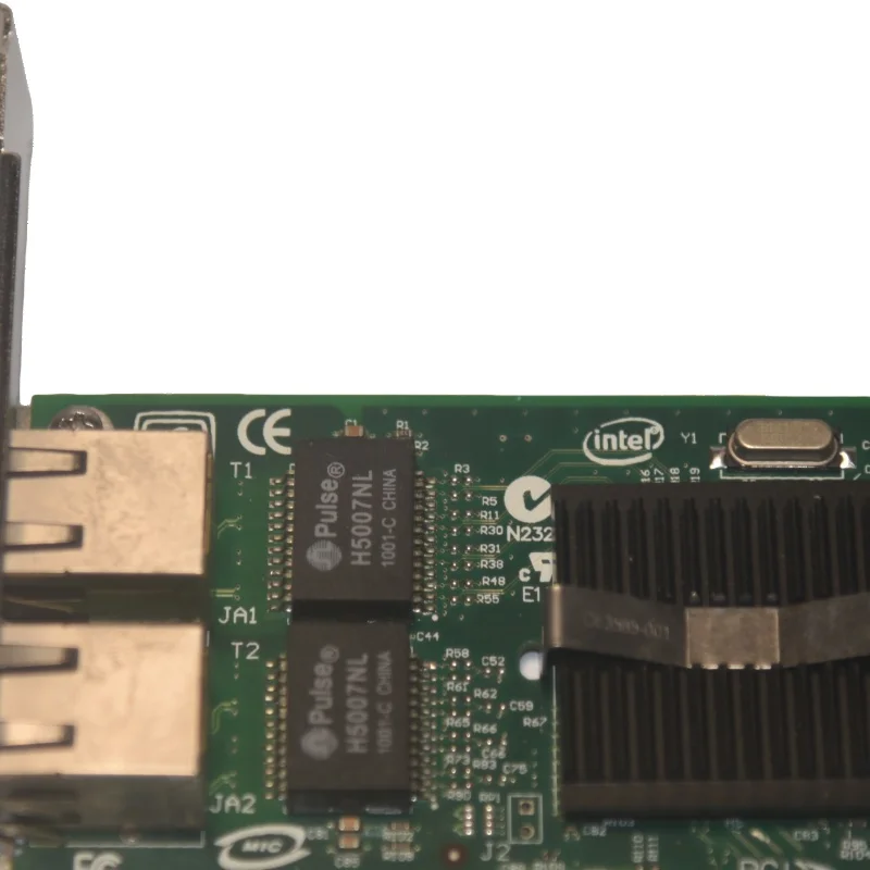 中古intelデュアルポートギガビットネットワークカード、pci-e 9402pt、hp nc360、82571チップ、412651-001、412646-001、0x3959ランカード