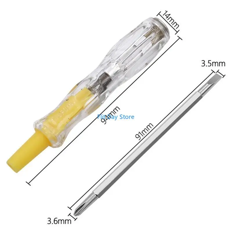 F92C AC/DC100-500V Máy dò điện kiểm tra điện kiểm tra điện Tử tuốc nơ vít có thể tháo rời với ánh sáng chỉ báo