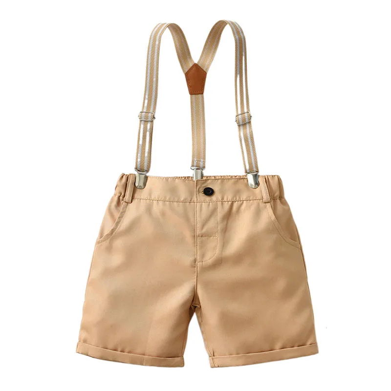 

Baby Boys Shorts Kids Boys Formal Gentleman Suspenders Pants Suit Summer New Kids Fashion Casual Pants Children's Clothing